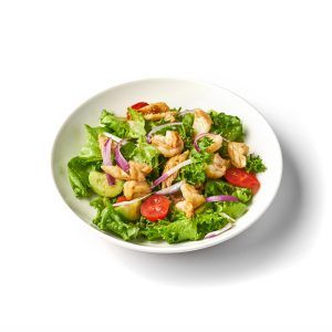 Салат теплый с морепродуктами